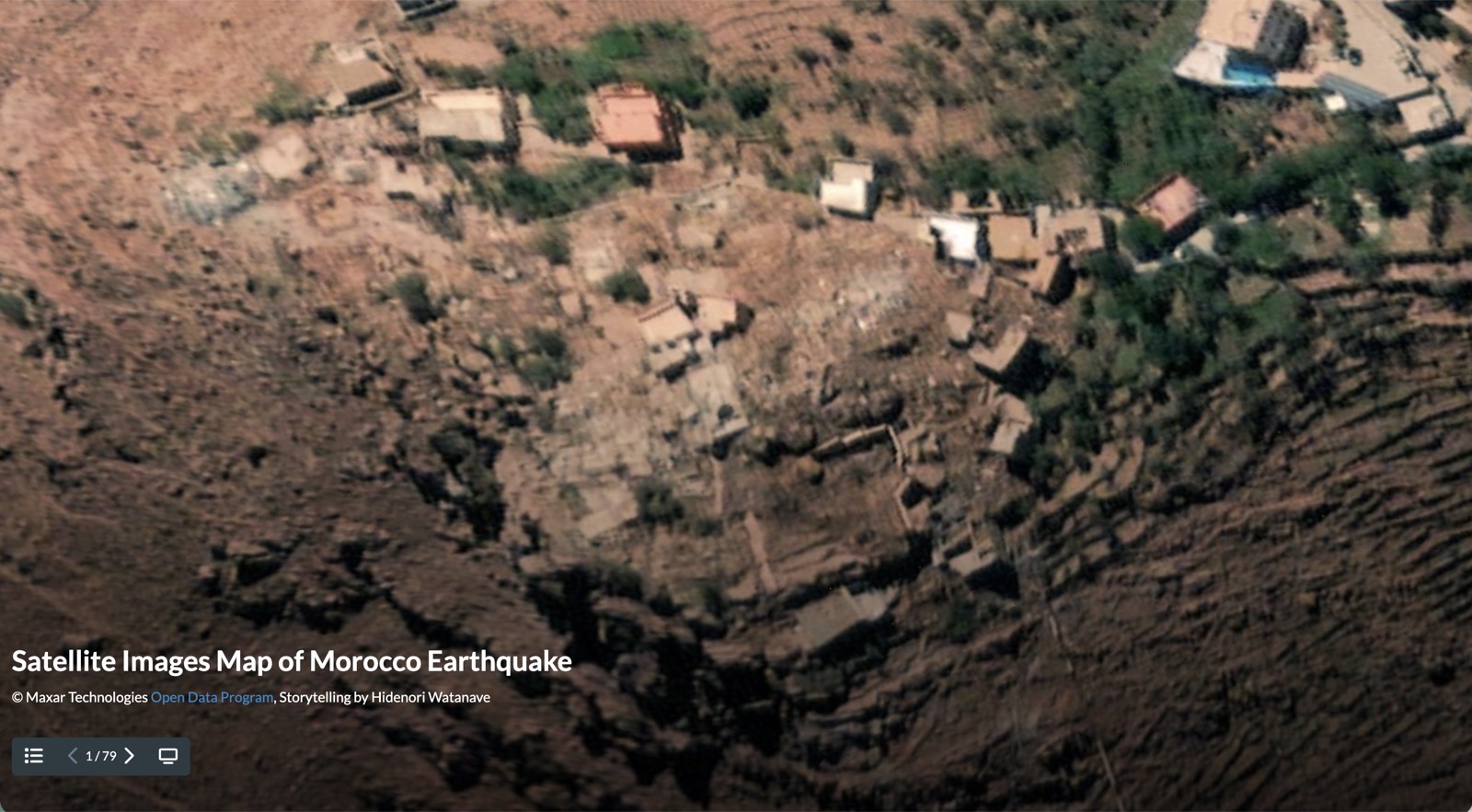 Satellite Images Map of Morocco Earthquake のローカル画像
